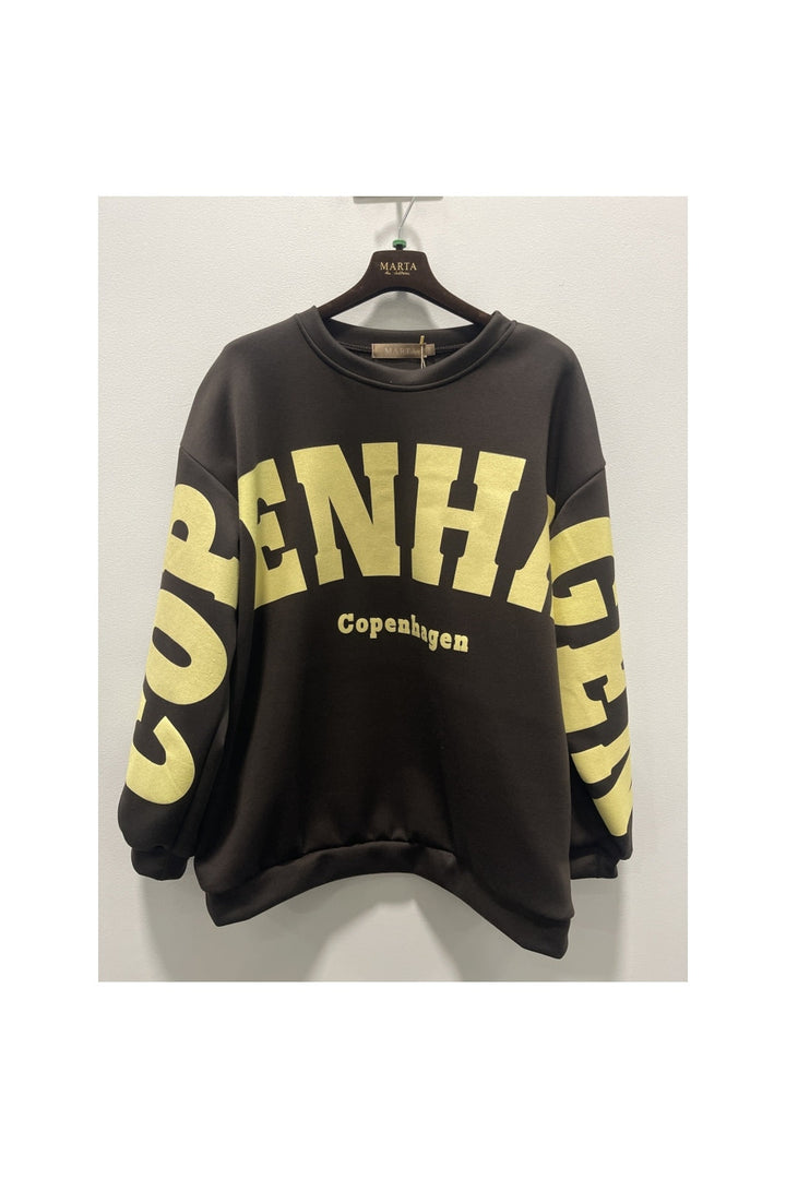 Marta Du Chateau - Mdchibiscus Sweatshirt 22659 - Brown/Yellow