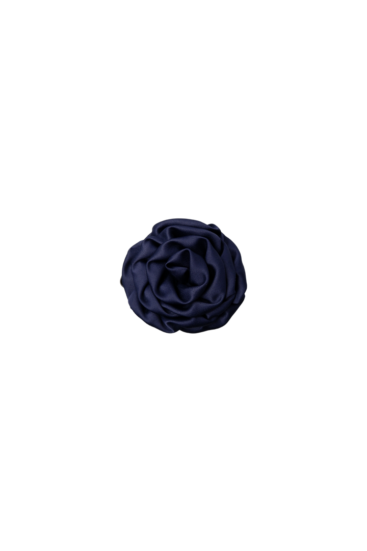 Black Colour - Bcsimona Flower Satin Hair Claw 6075 - Navy