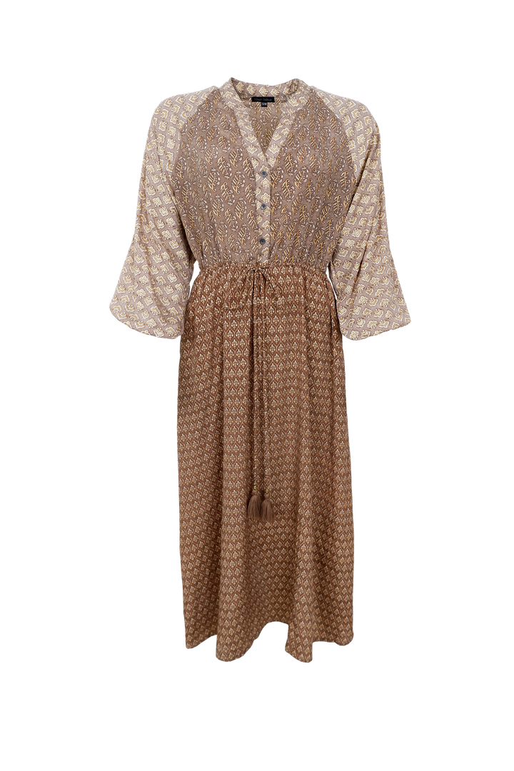 Black Colour - Bcluna Raglan Dress 39229 - Nougat Multi