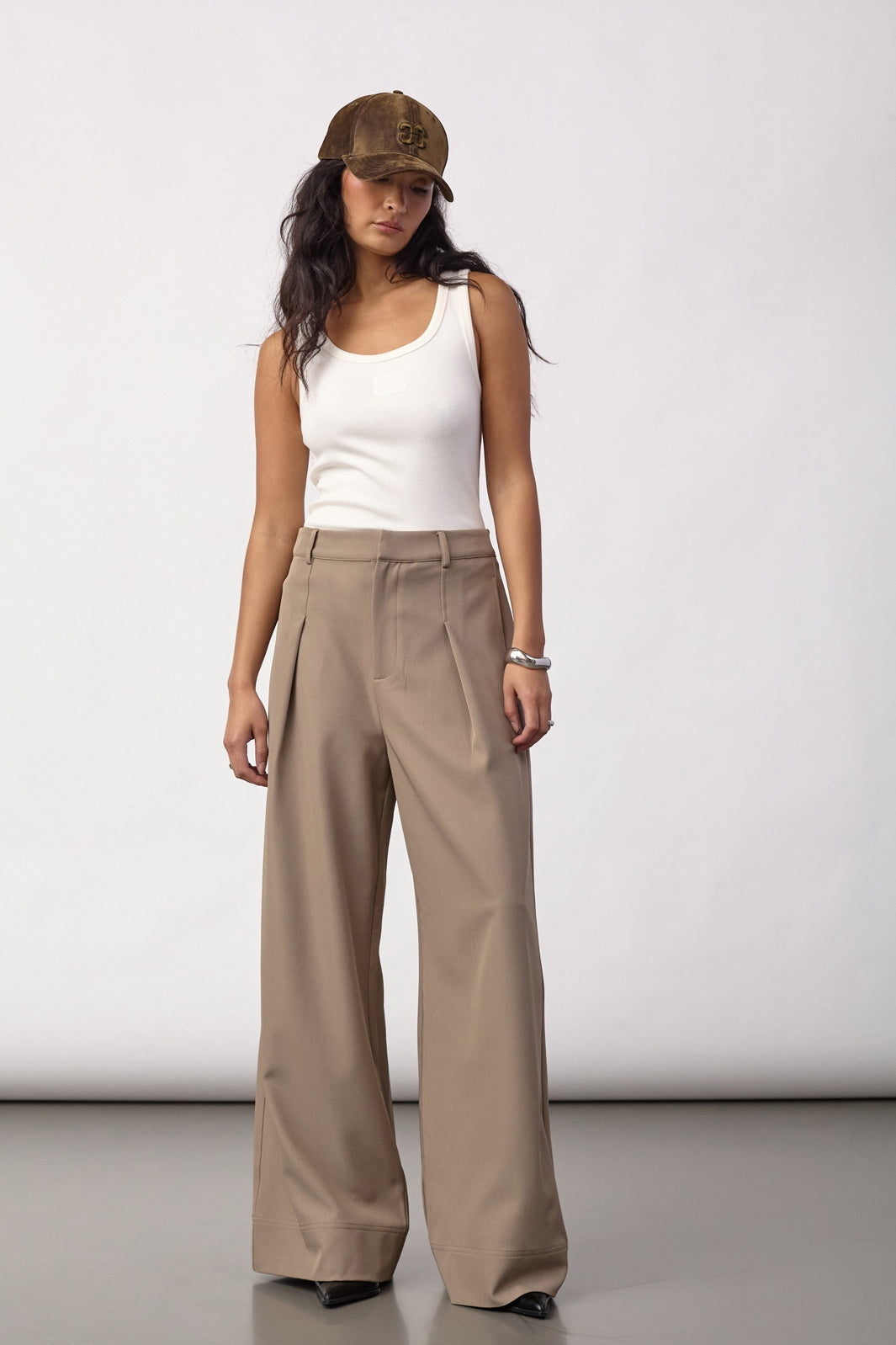 Co´Couture - Lunacc Pleat Pant 500391 - 20018 - Taupe