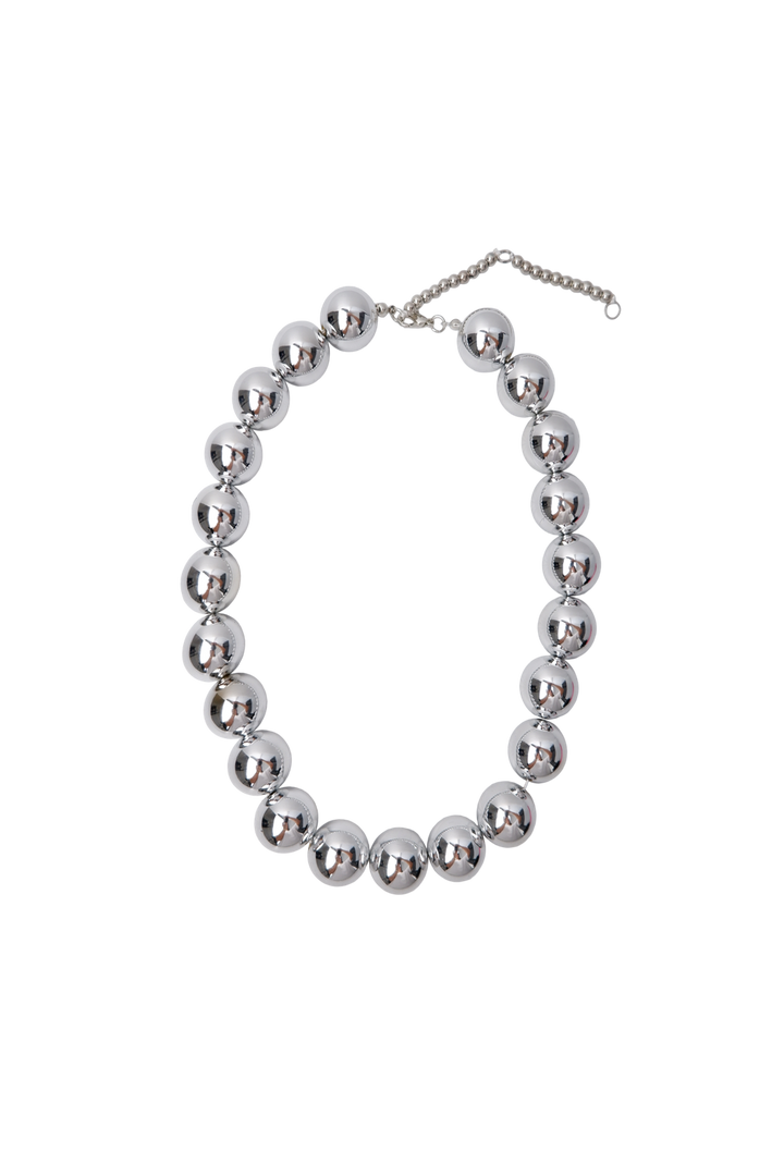 Black Colour - Bcpil Necklace 4566 - Silver Coloured