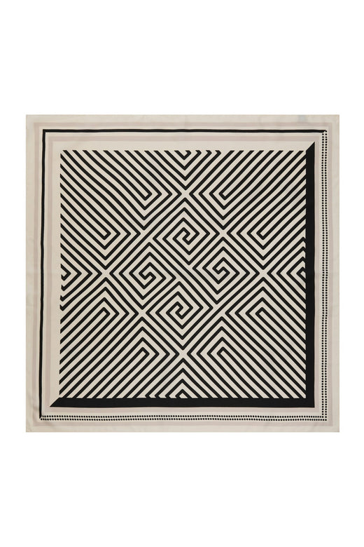 Neo Noir - Kela Print Scarf 170776 - 357 - Off White / Black