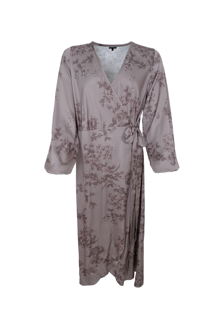 Black Colour - Bcnancy Ls Wrap Dress 41239 - Taupe