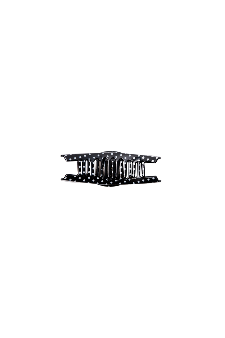 Black Colour - Bcmaze Hair Claw 6077 - Black Dot