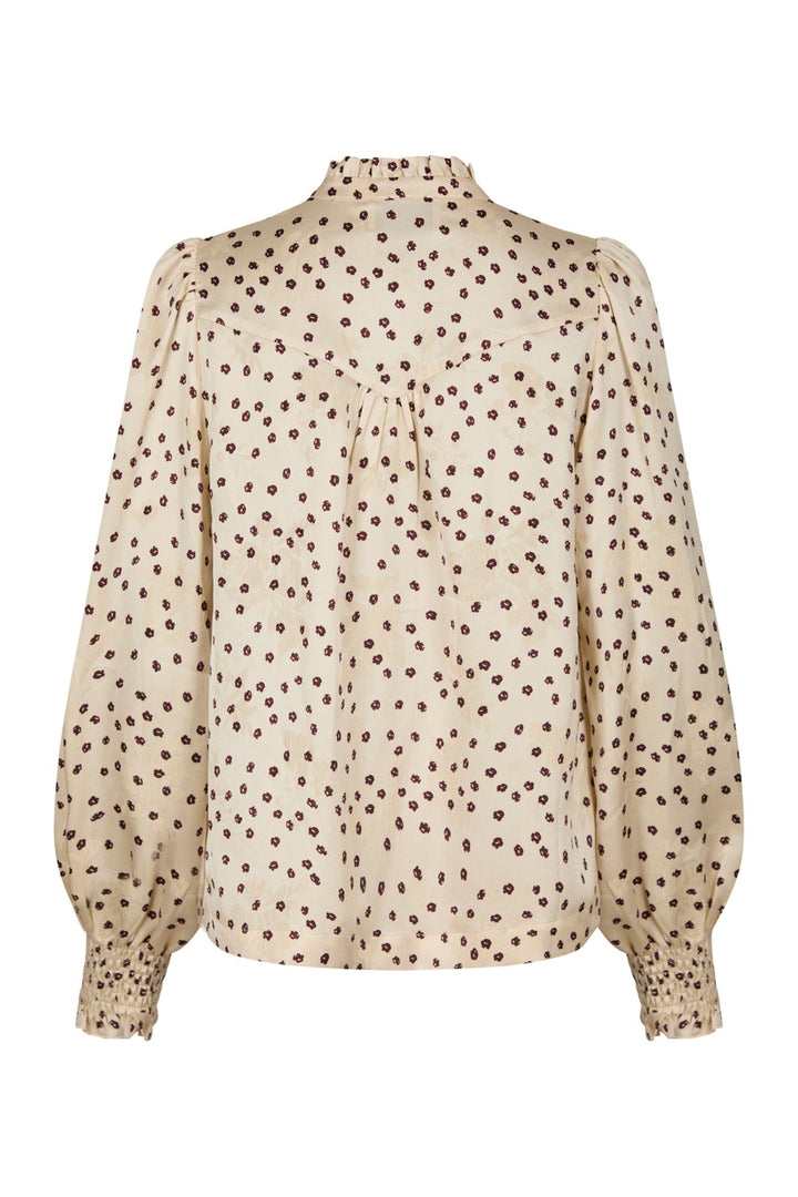 Neo Noir - Astrida Flower Jacquard Blouse 170202 - 122 - Creme