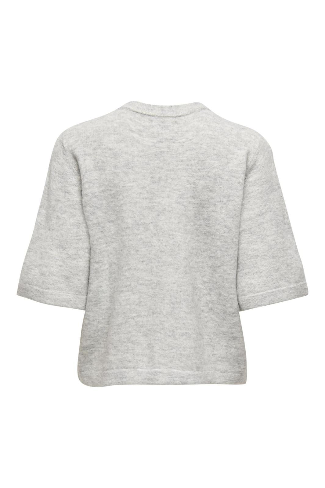 Only - Onlcamilla S/S Cardigan Knt - 4758829 Light Grey Melange