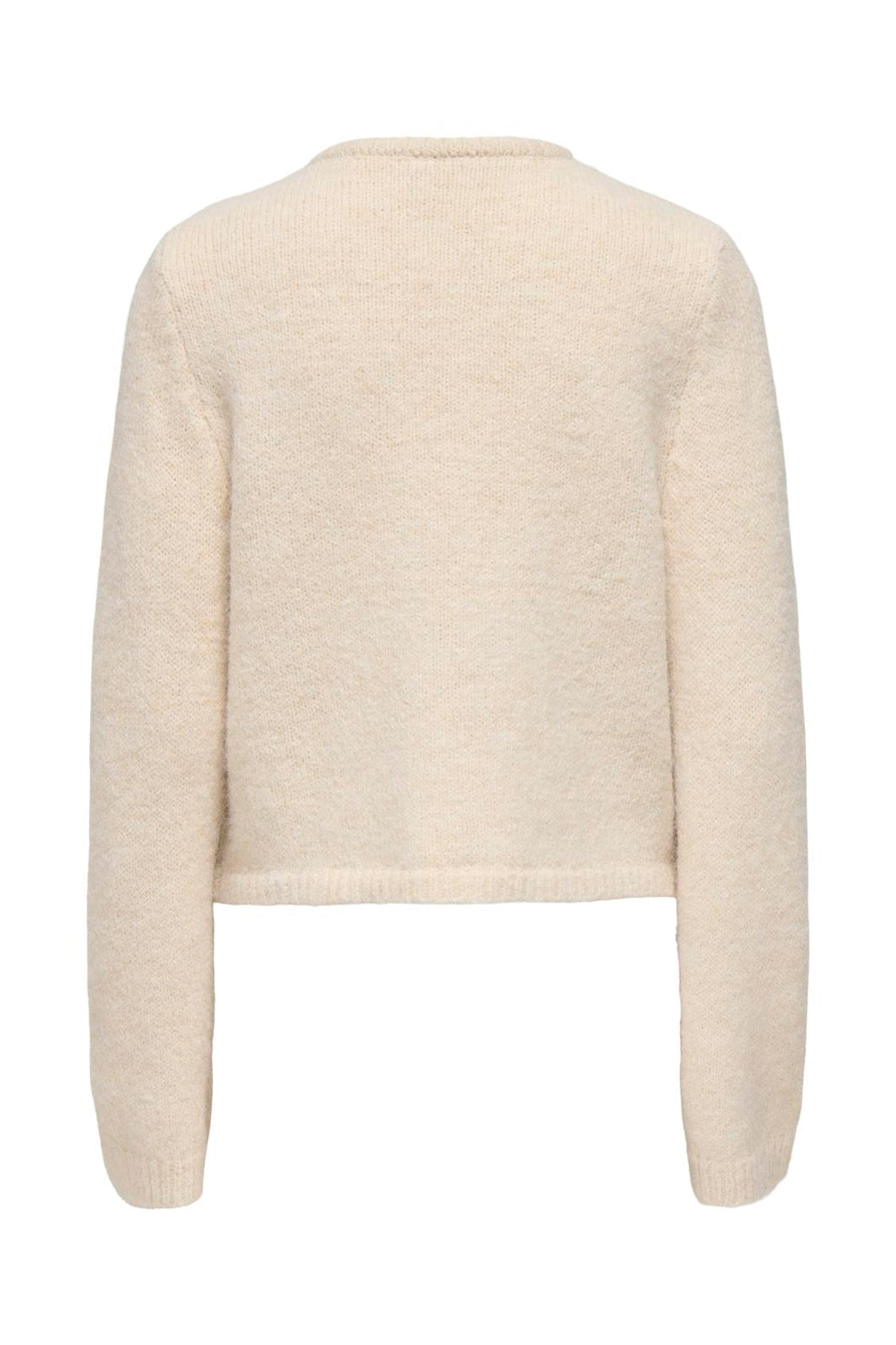 Only - Onlzaggie Ls Button Cardi Cc Knt - 5101282 Birch Mel/Pearl Button