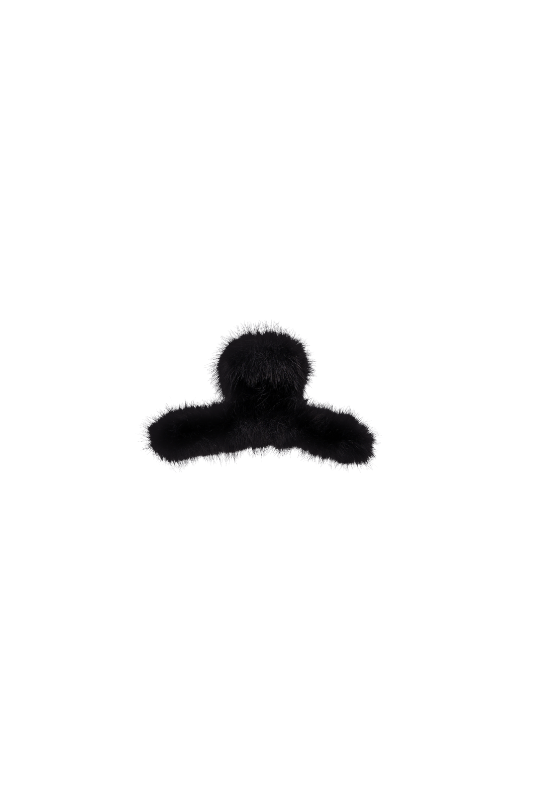Black Colour - Bcfurry Hair Claw 6078 - Black