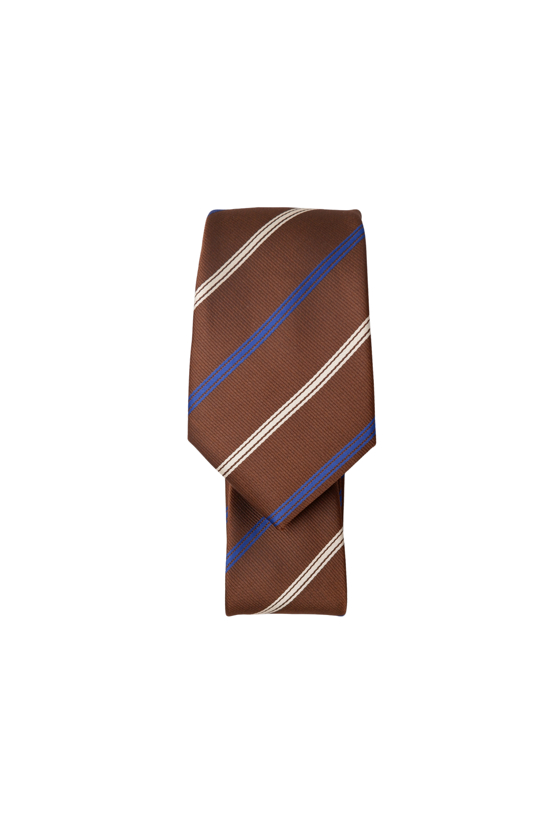 Black Colour - Bclulu Tie 208437 - Brown/Blue Stripe