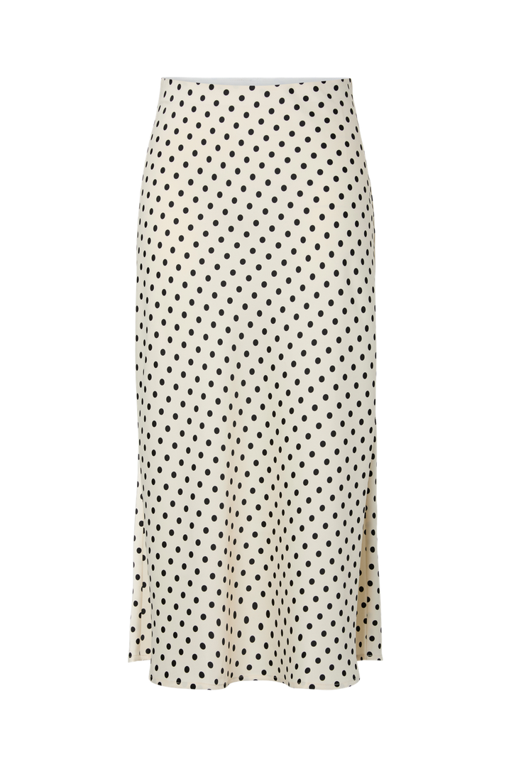 YAS - Yaspella Midi Skirt - 4935802 Birch Small Black Dots