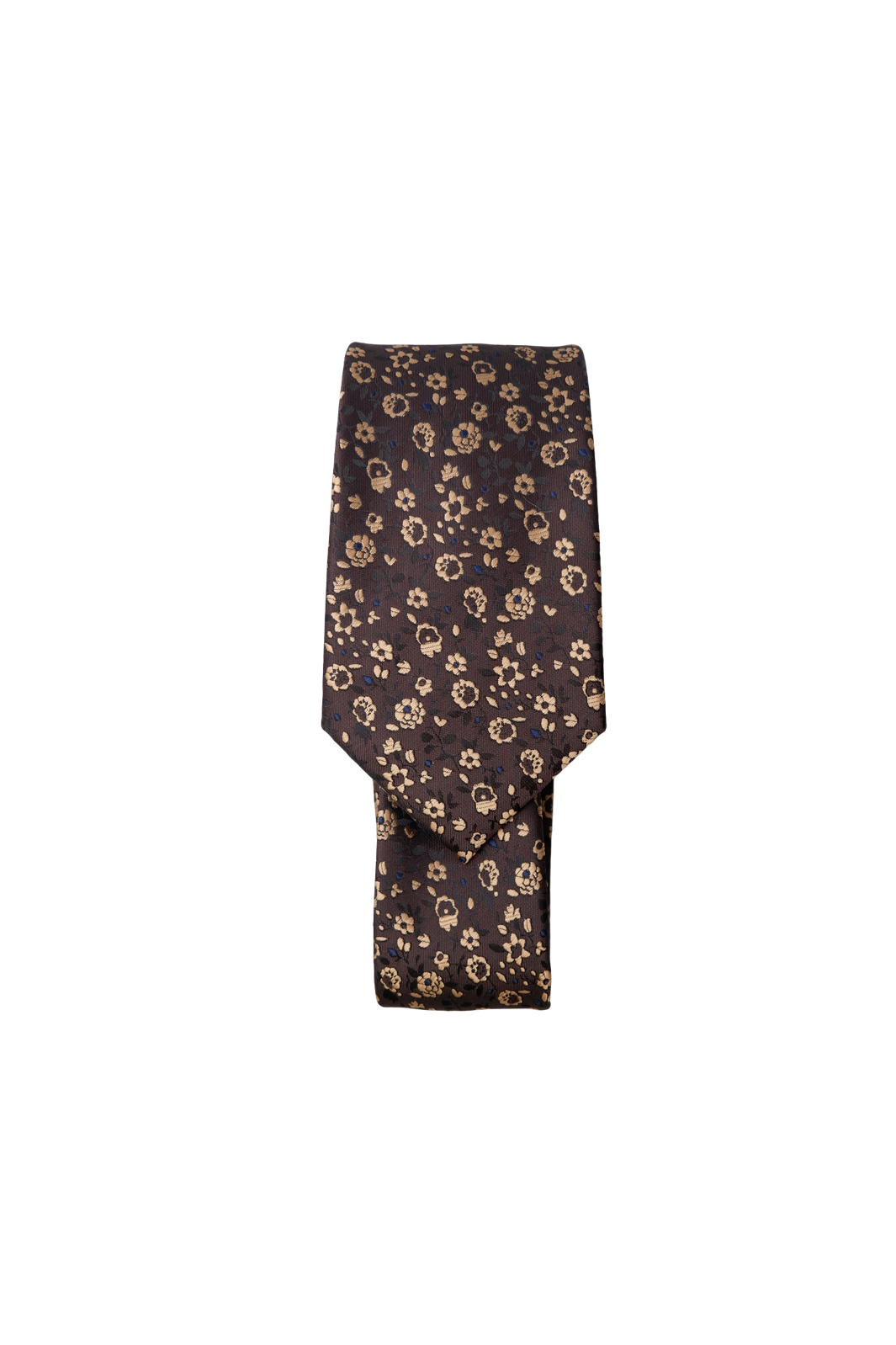 Black Colour - Bclulu Tie 208437 - Brown Flower