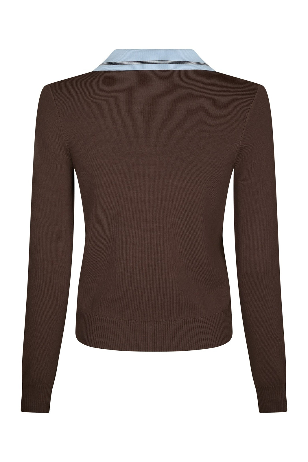 Neo Noir - Filiana Contrast Polo Blouse 168935 - 210 - Brown