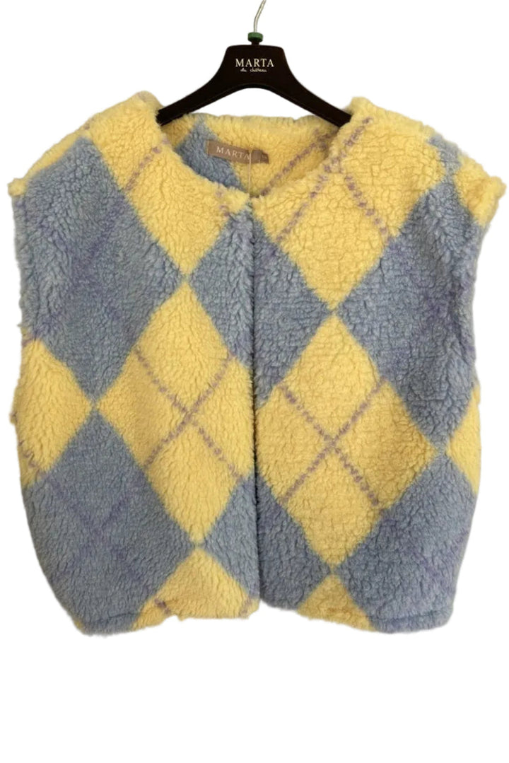 Marta Du Chateau - Mdcpam Vest 26801 - Blue/Yellow