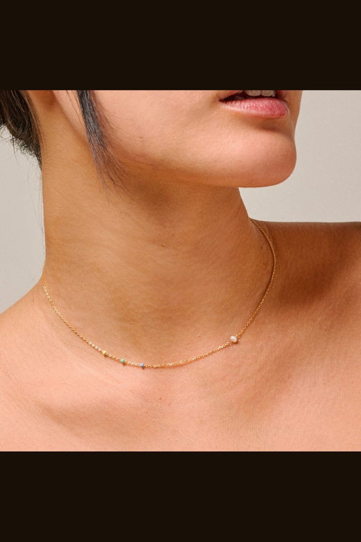 Enamel Copenhagen - Necklace, Lola Simple N150G - Citrus Sky