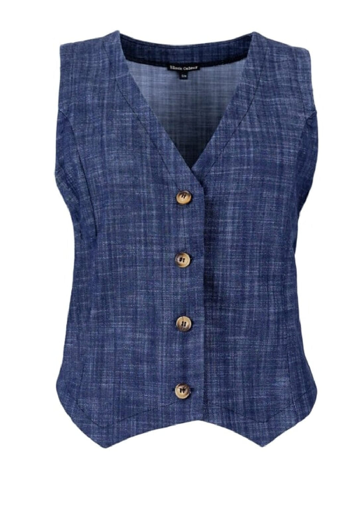 Forudbestilling - Black Colour - Bcbox Denim Vest - Navy Denim (Februar) Veste 