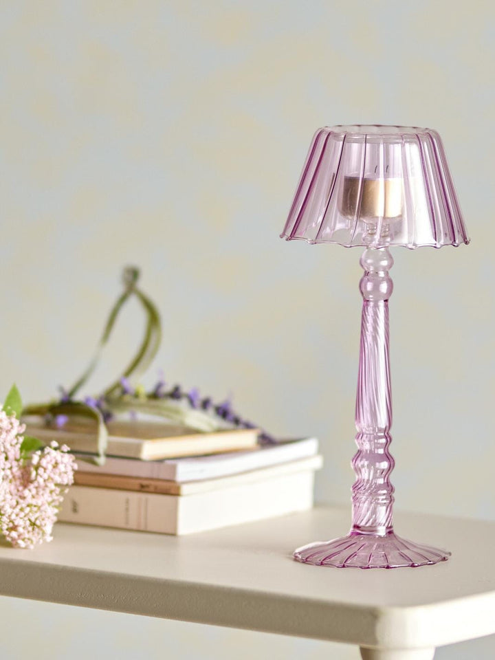 Bloomingville - Cisco Fyrfadsstage, Rosa, Glas 82061722 - Rose