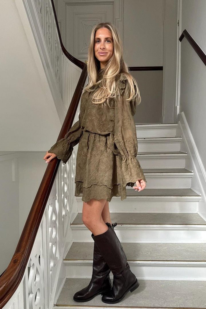 Forudbestilling - BYIC - Ellinoric Lace Mini Skirt 2576 - Vintage Olive Nederdele 