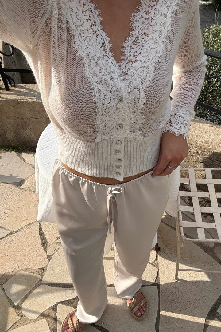 BYIC - Fieic Pants A23851 - Off White Satin