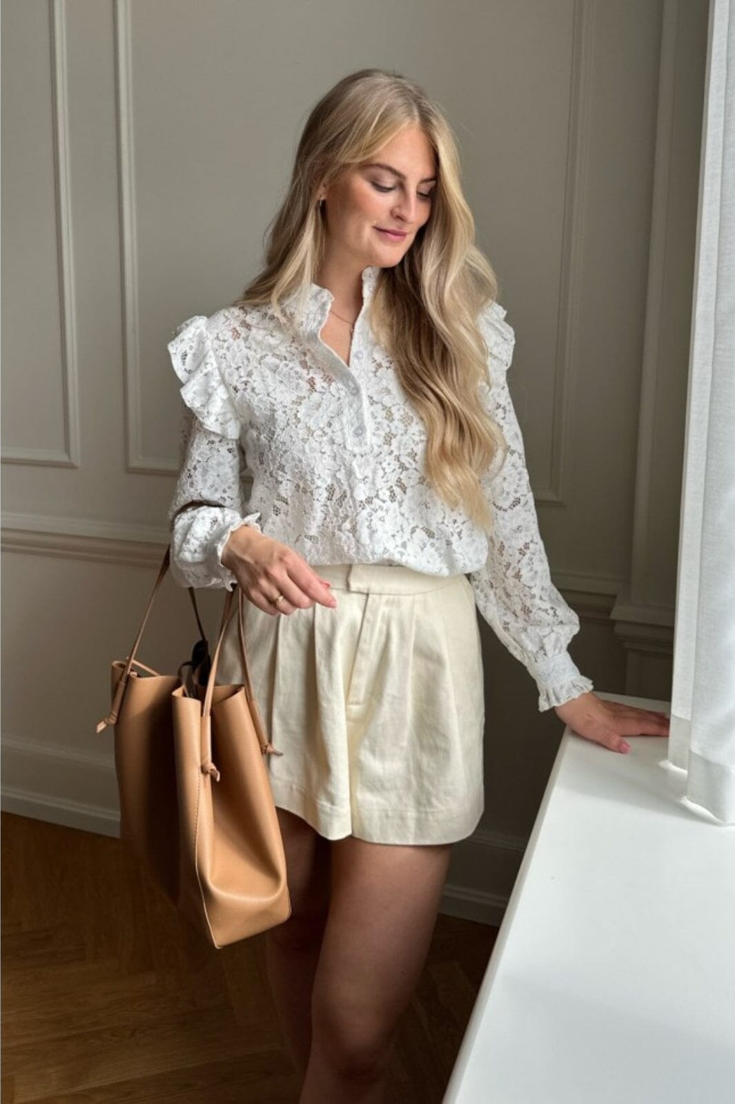 Forudbestilling - BYIC - Nuna Shirt - White Lace Skjorter 