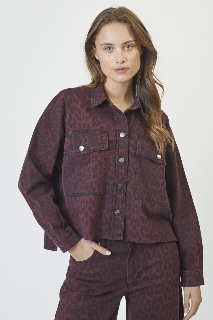 Co´Couture - Leocc Denim Crop Shirt 35931 - 87 - Winered