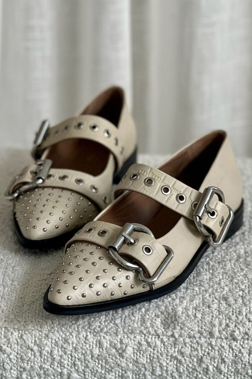 Forudbestilling - Copenhagen Shoes - Future Vibes - 0002 Beige Ballerinaer 