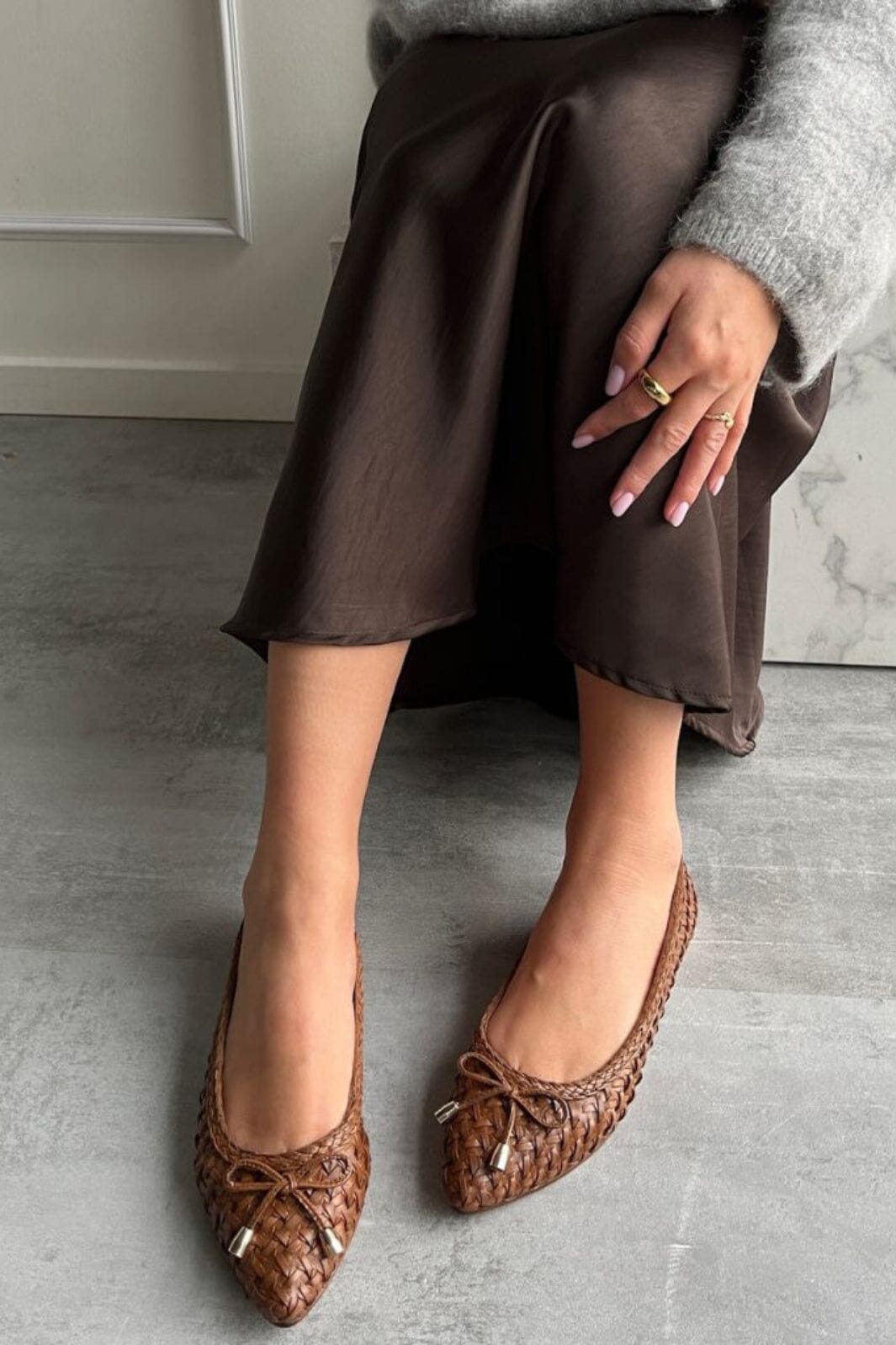 Forudbestilling - Copenhagen Shoes - On My Love CS8586 - 0241 - Cognac Ballerinaer 
