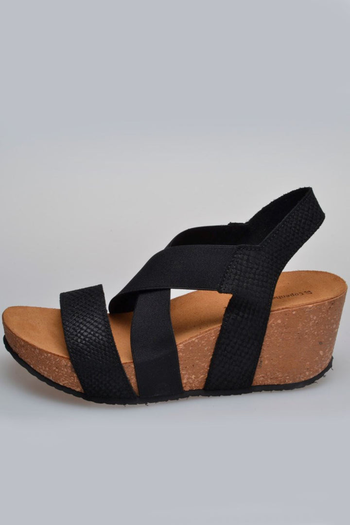Forudbestilling - Copenhagen Shoes - Stacia - Black Snake (April/Maj) Sandaler 