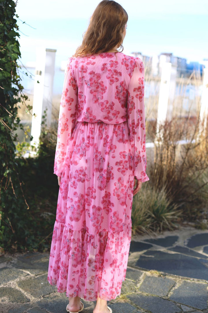 Forudbestilling - Cras - Debbie Dress - 8069 8069 Pink Roses Kjoler 
