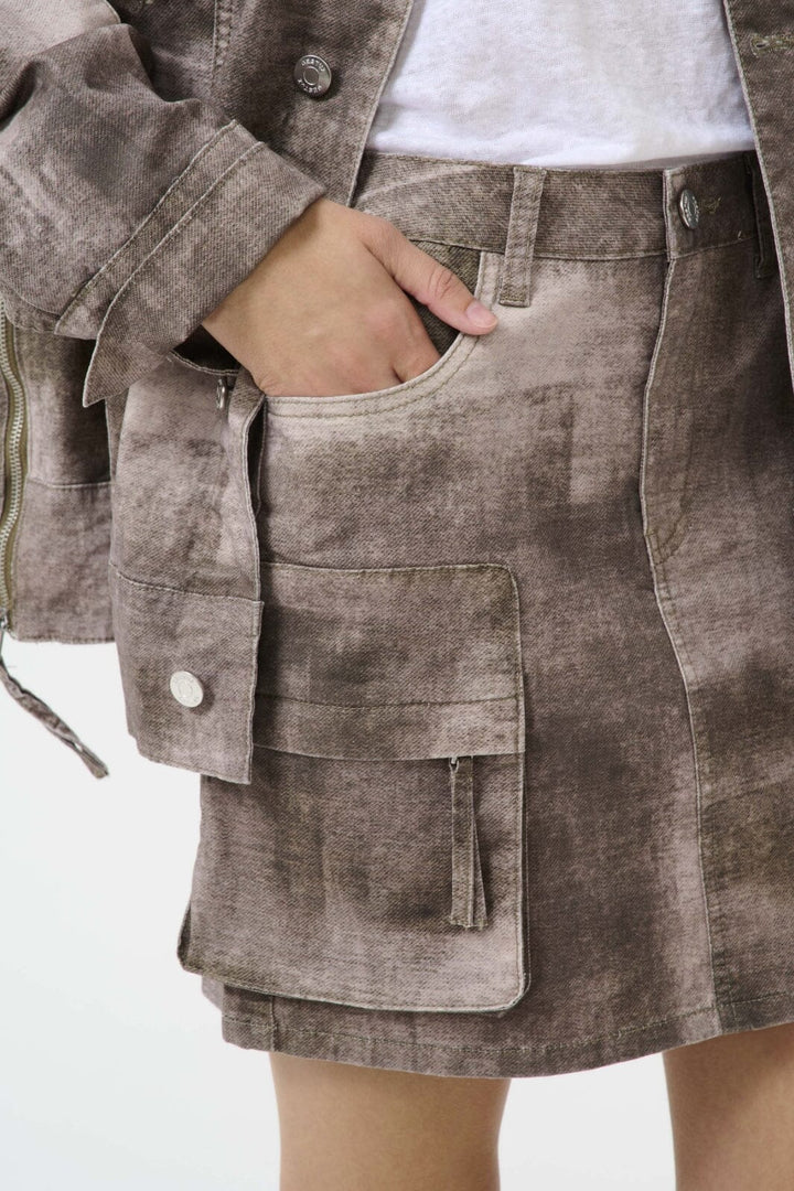 Gestuz - Gzemelen Mini Skirt 10910155 - 107547 - Silver Sage Denim