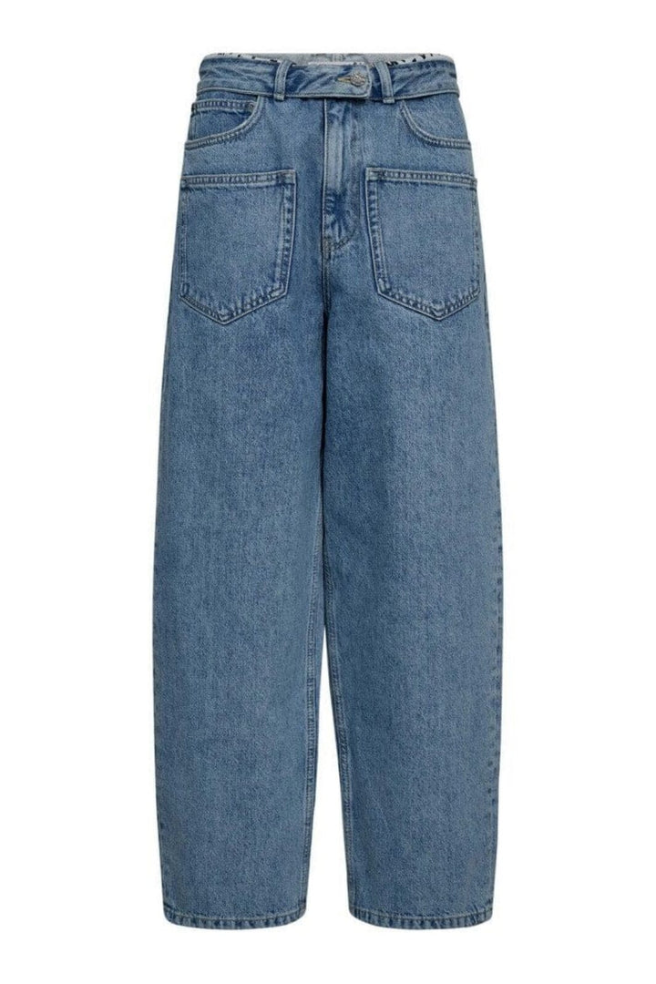 Haute L'Amitié - Flip Waist Pocket Jeans HL10179 - Bleached Denim
