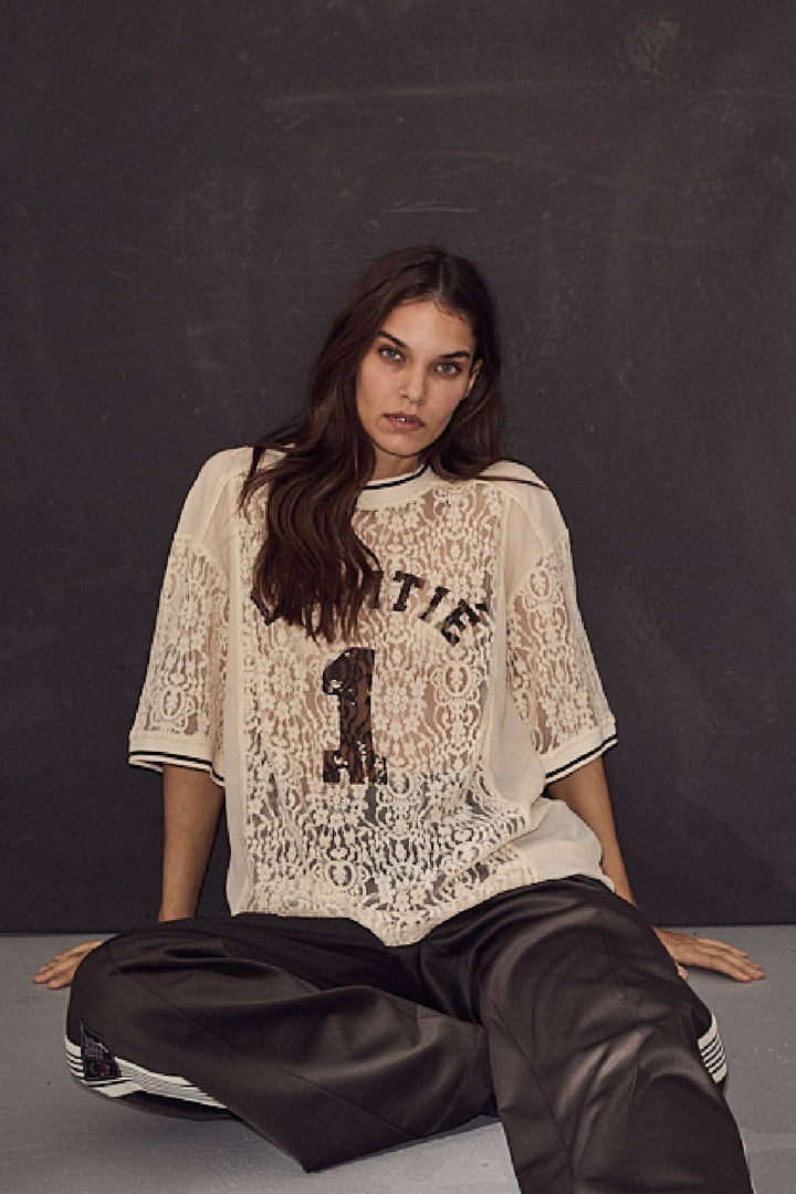 Forudbestilling - Haute L'Amitié - Lace Football Tee HL10001 - Pearl T-shirts 
