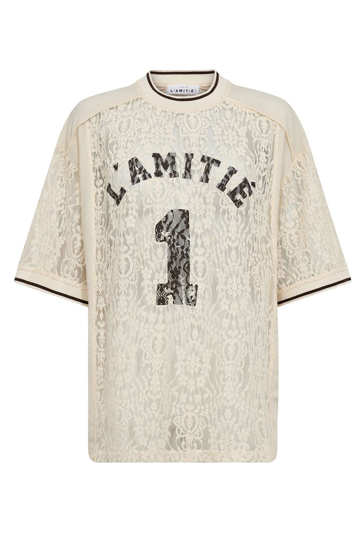 Forudbestilling - Haute L'Amitié - Lace Football Tee HL10001 - Pearl T-shirts 