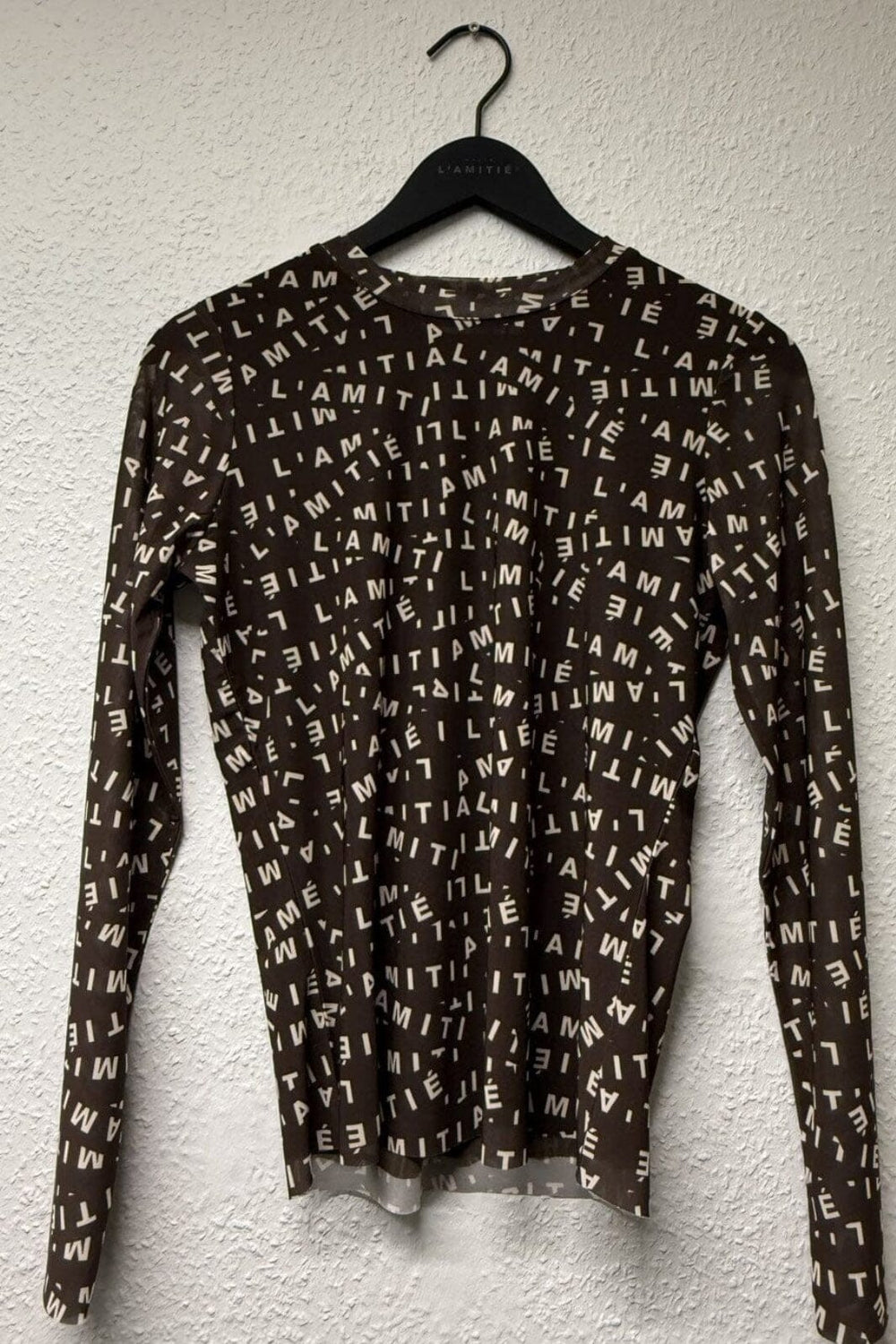 Haute L'Amitié - L'Amitié Mesh Ls O-Neck HL10157 - Mocca