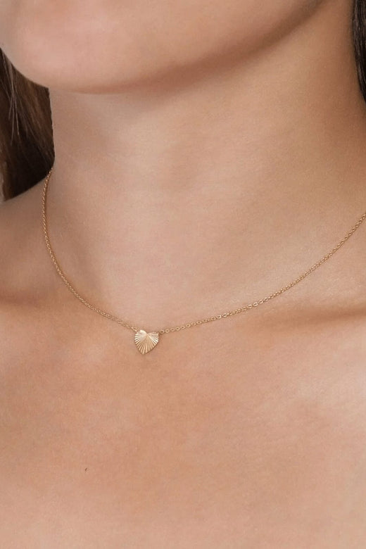 Forudbestilling - Jane Kønig - Reflection Heart necklace - Forgyldt Halskæder 