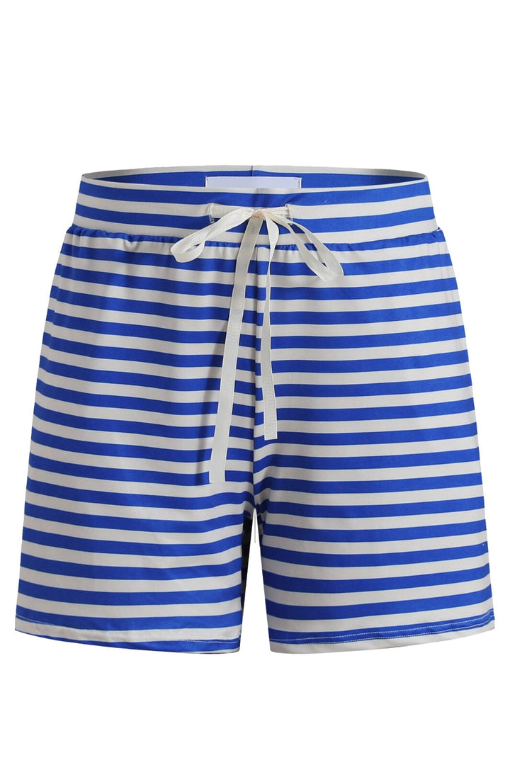 Liberte - Alma-Shorts 9517 - Stripe Ivory Cobolt