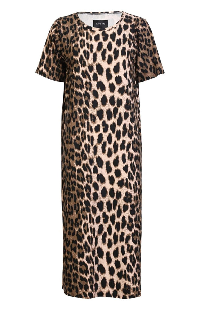 Liberte - Alma-Tshirt-Dress 9562 - Big Lux Leo Fossil