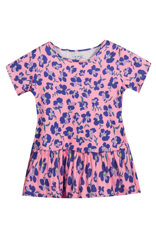 Forudbestilling - Liberte Ami - Alma-Frill-T-Shirt (Kids) - Pink Purple Flower T-shirts 