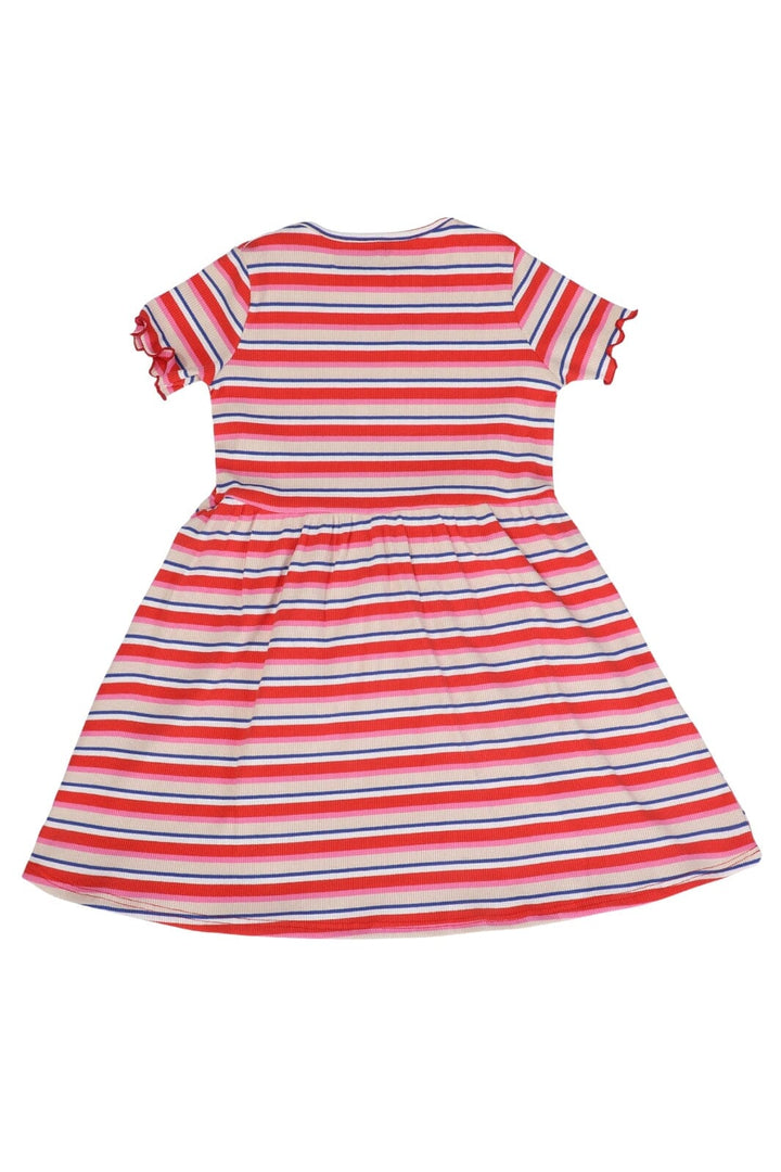 Liberte Ami - Natalia-Ss-Dress-Kids 21233 - Creme Orange Blue Stripe