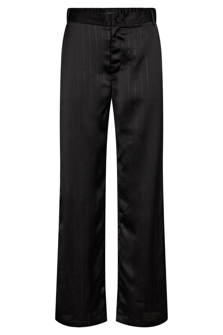 Forudbestilling - Liberte - Ibby-Wide-Pants - Black Lurex Stripe Bukser 