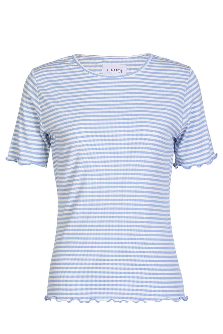 Liberte - Natalia-Ss-Blouse 9971 - Light Blue White Stripe