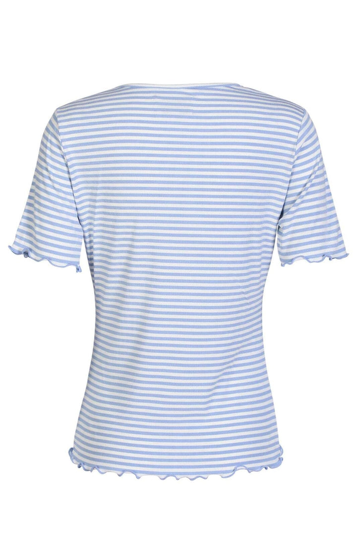 Liberte - Natalia-Ss-Blouse 9971 - Light Blue White Stripe