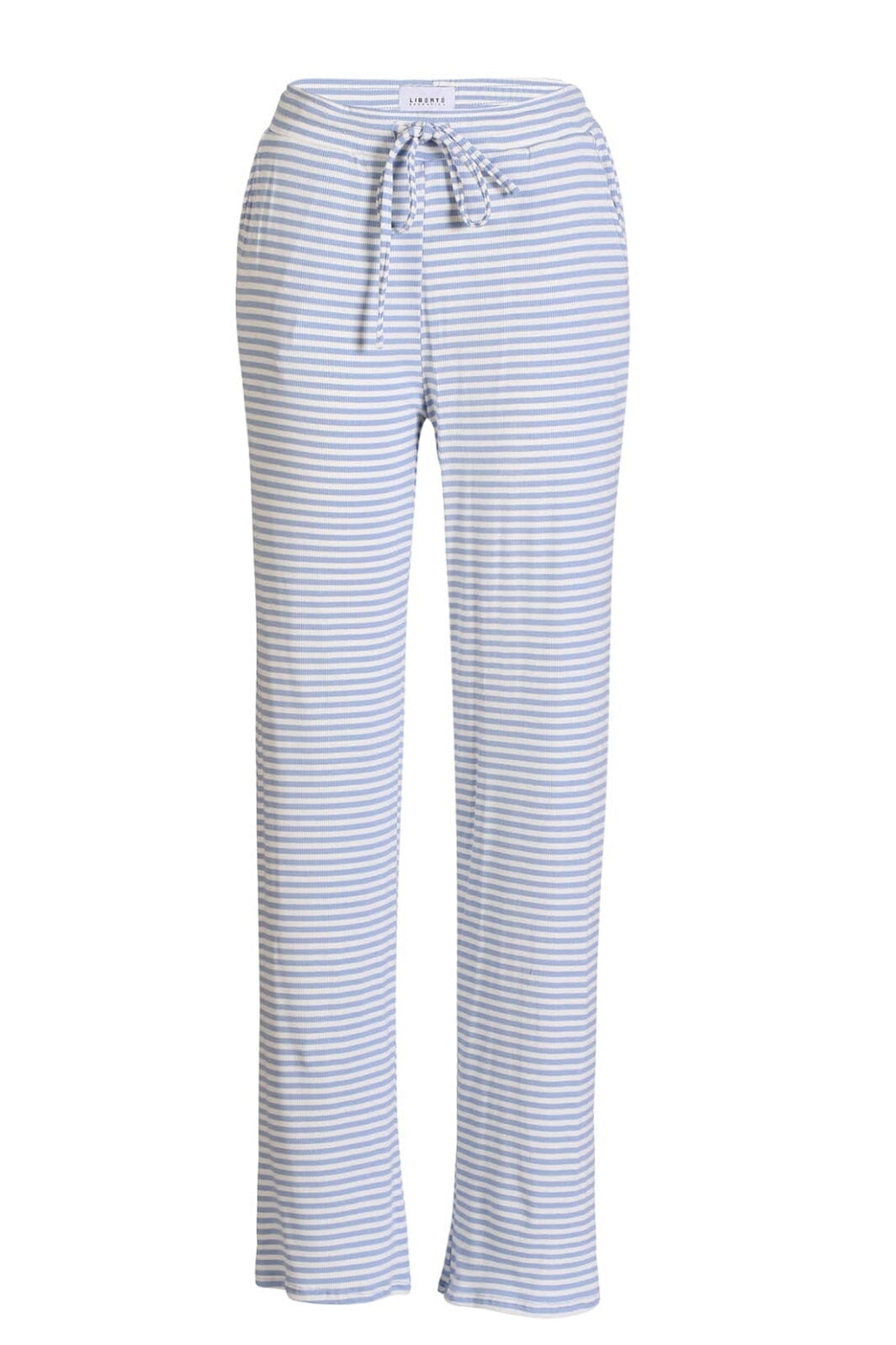Liberte - Natalia-Straight-Pants 22061 - Light Blue White Stripe