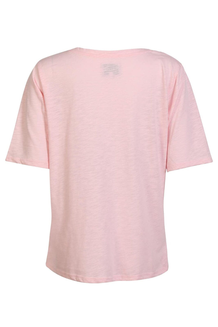 Liberte - Ulla-Ss-Vneck-Tshirt 21675 - Light Rose