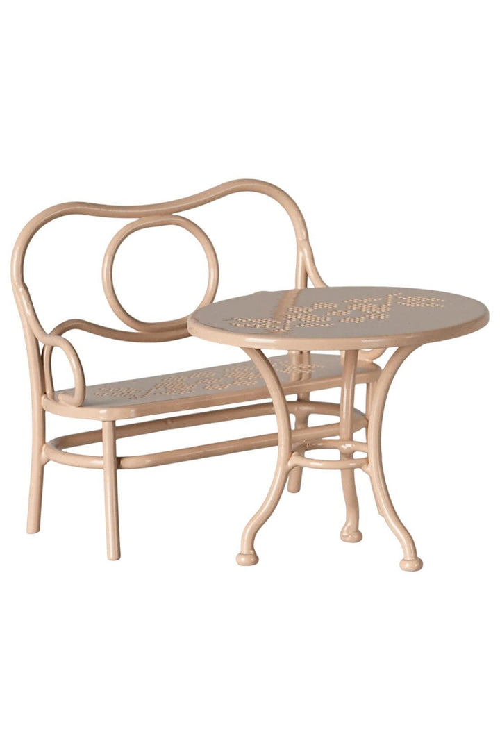 Maileg - Cafésæt, Mus, Stor - Lyserød - Mouse Furniture