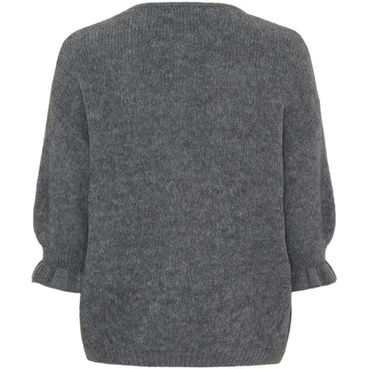 Forudbestilling - Marta Du Chateau - Mdcjuliana Knit 2413 - Medium Grey Strikbluser 