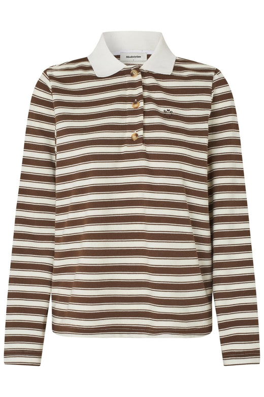 Modström - Typemd Ls Polo 58762 - 11184 - Chocolate Chip Stripe