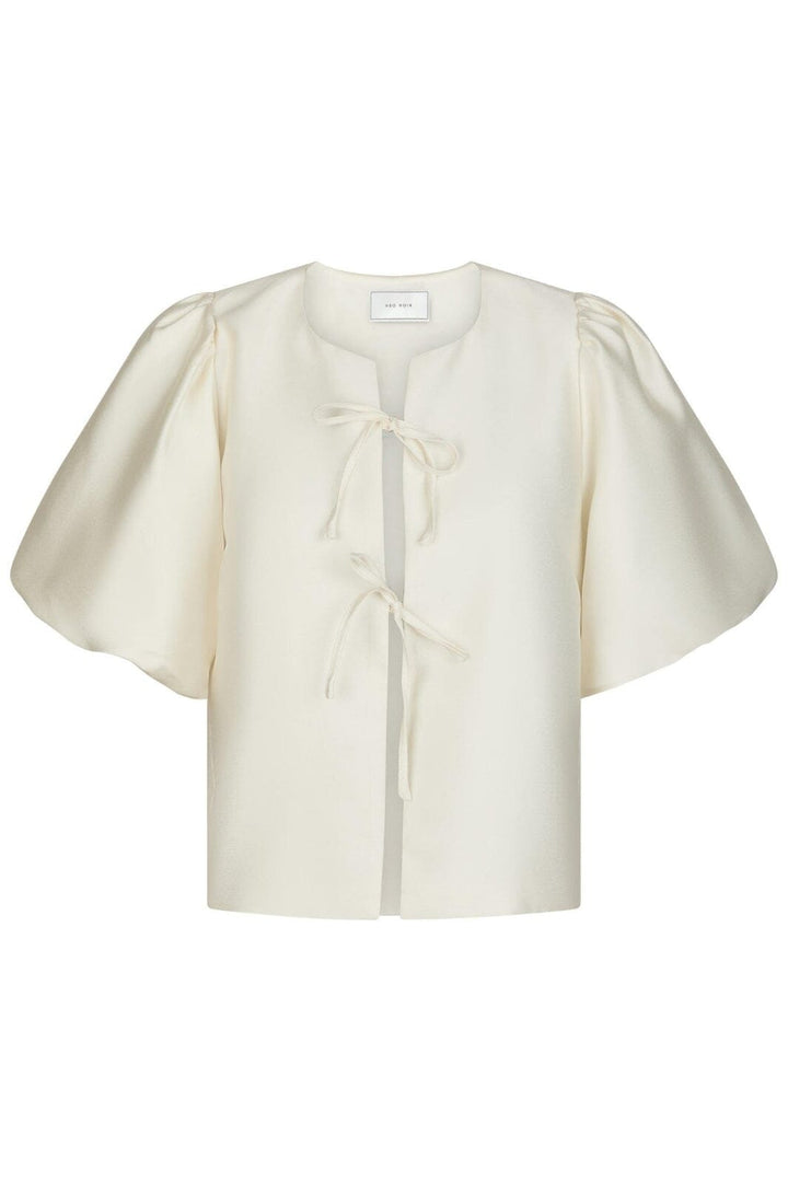 Forudbestilling - Neo Noir - Aska Dull Satin Blouse 162685 - 121 - Off White