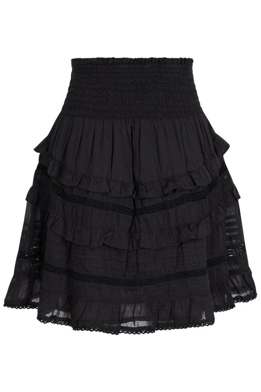 Forudbestilling - Neo Noir - Donna S Voile Skirt - Black - (Marts) Nederdele 