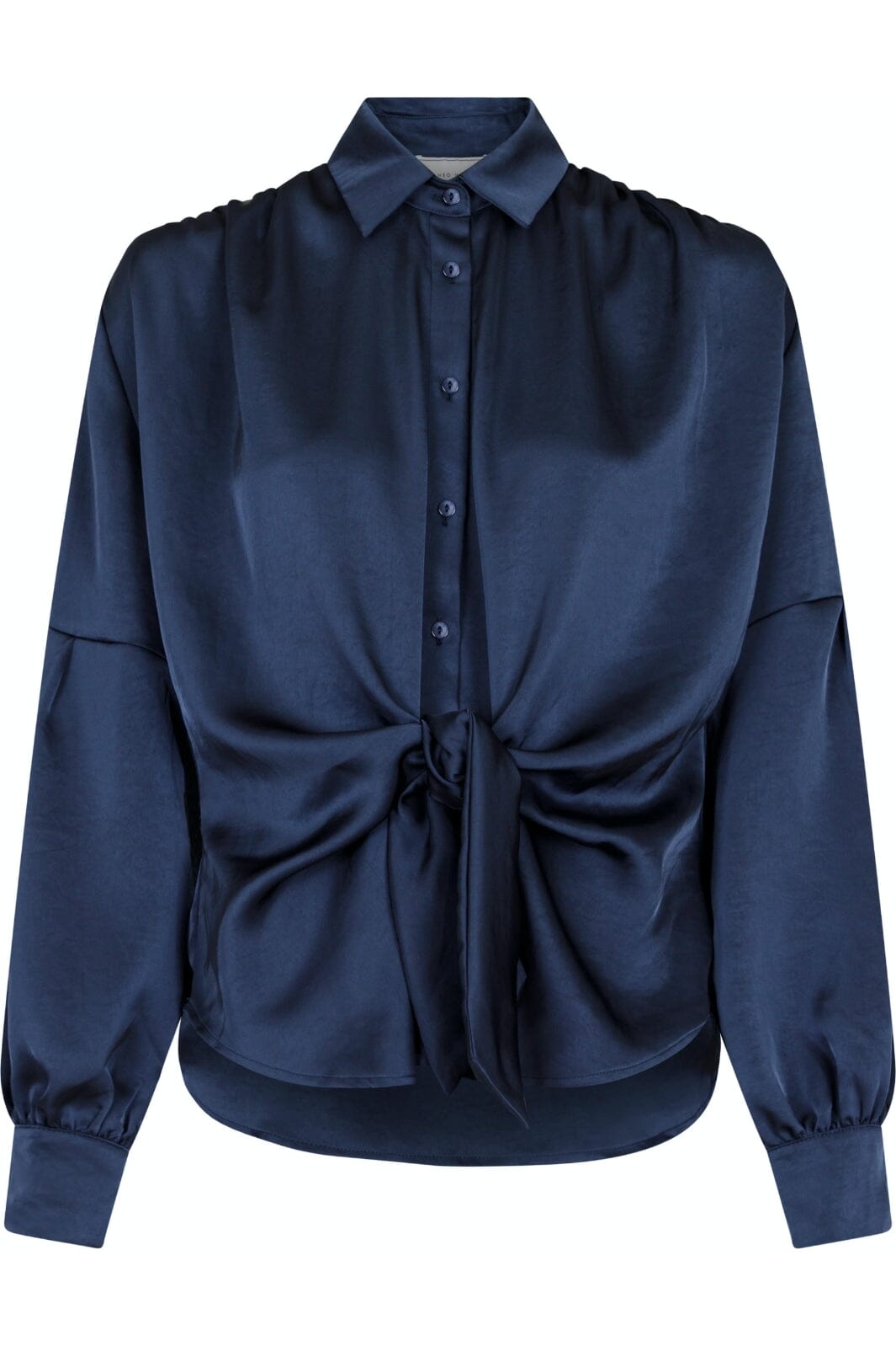Forudbestilling - Neo Noir - Naja Satin Shirt - Midnight Blue Skjorter 