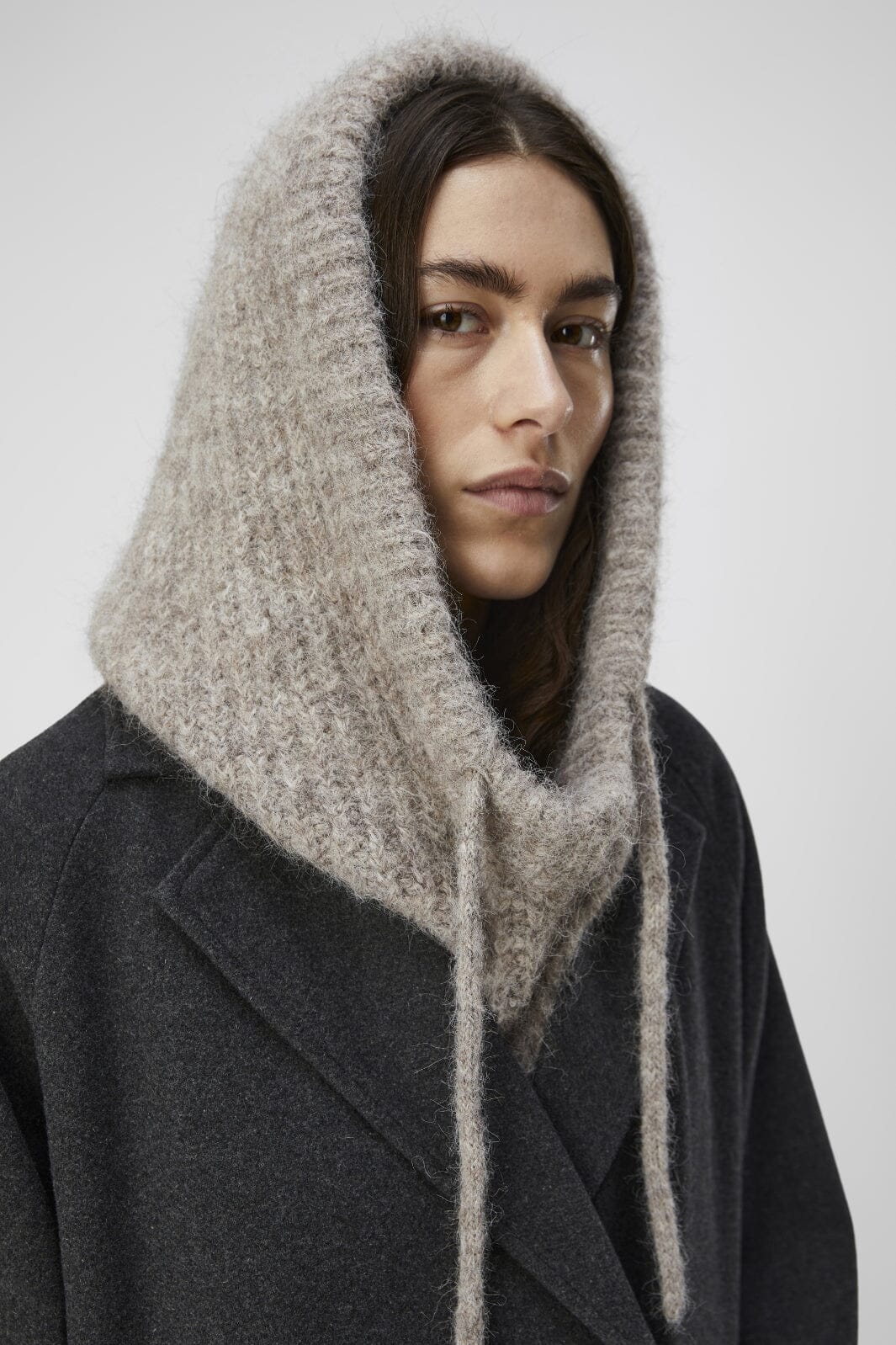 Forudbestilling - Object - Objmilu Knit Balaclava - 4604016 Humus Melange